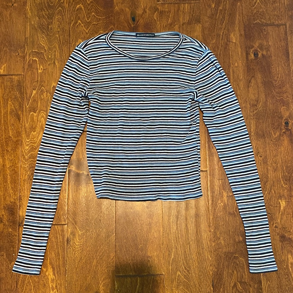 Brandy Melville Striped Crop Sweater